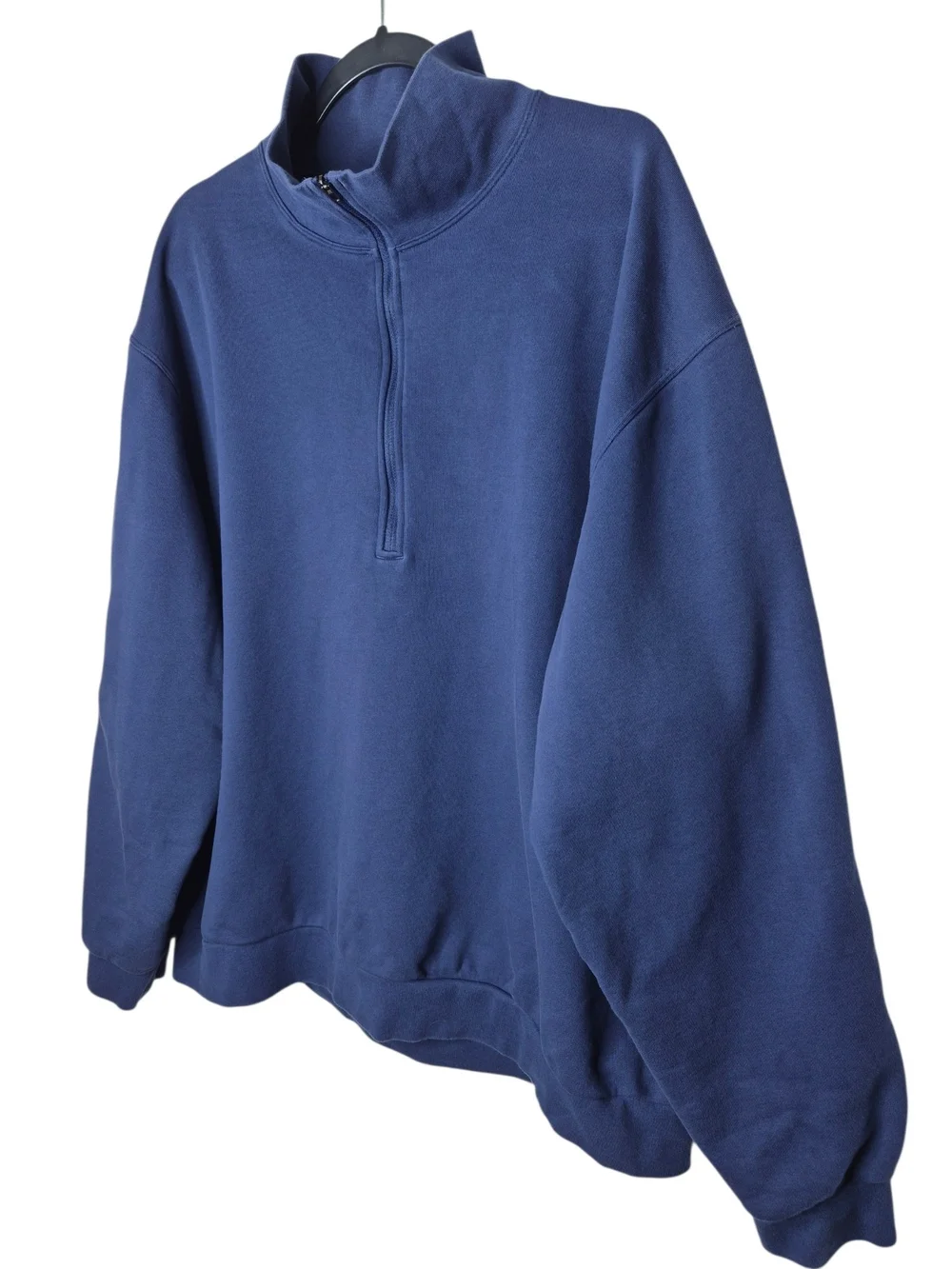 Lululemon Mens Half Zip Pullover Sweatshirt Blue Back Zip Pocket XXL